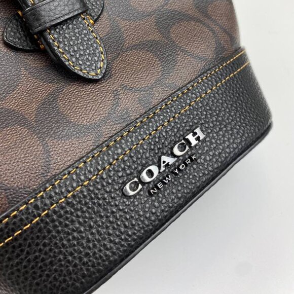 NWT, Coach CB928 Hudson Small Pack in Signature Canvas, Mahogany Black - Picture 6 of 8